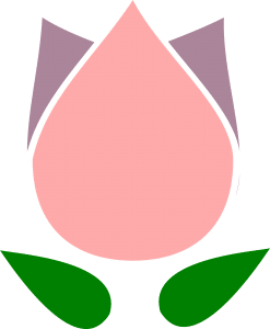 Simple bud icon symbolizing growth, renewal, and new beginnings