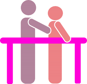 icon representing personalized physical therapy and strength-building for elder mobility